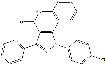 1-(4-Chlorophenyl)-3-phenyl-1H-pyrazolo[4,3-c]quinolin-4(5H)-one 结构式