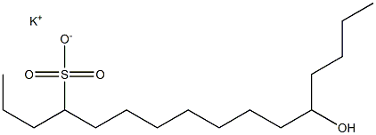 12-Hydroxyhexadecane-4-sulfonic acid potassium salt 结构式