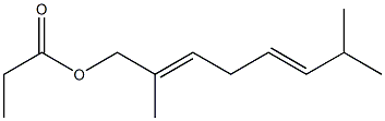 Propionic acid 2,7-dimethyl-2,5-octadienyl ester 结构式