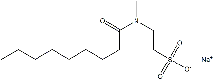 N-Nonanoyl-N-methyltaurine sodium salt 结构式