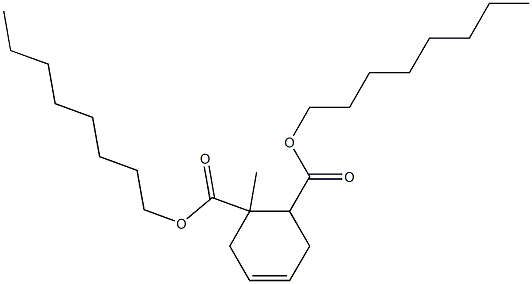 1-Methyl-4-cyclohexene-1,2-dicarboxylic acid dioctyl ester 结构式