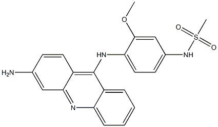 N-[3-Methoxy-4-[(3-aminoacridine-9-yl)amino]phenyl]methanesulfonamide 结构式