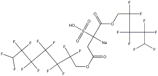 2-Sodiosulfosuccinic acid 1-(2,2,3,3,4,4,5,5-octafluoropentyl)4-(2,2,3,3,4,4,5,5,6,6,7,7-dodecafluoroheptyl) ester 结构式