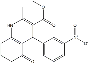 1,4,5,6,7,8-Hexahydro-2-methyl-4-(3-nitrophenyl)-5-oxoquinoline-3-carboxylic acid methyl ester 结构式