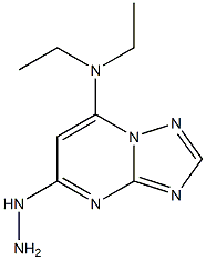 5-Hydrazino-7-diethylamino[1,2,4]triazolo[1,5-a]pyrimidine 结构式