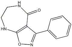 3-Phenyl-5,6,7,8-tetrahydro-4H-isoxazolo[5,4-e][1,4]diazepin-4-one 结构式
