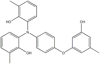 N,N-Bis(2-hydroxy-3-methylphenyl)-4-(3-hydroxy-5-methylphenoxy)benzenamine 结构式