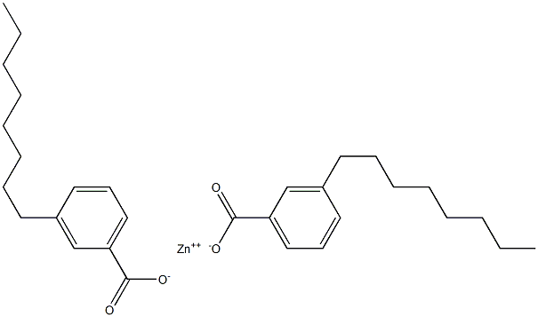 Bis(3-octylbenzoic acid)zinc salt 结构式