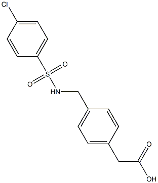 4-[[(4-Chlorophenylsulfonyl)amino]methyl]benzeneacetic acid 结构式