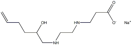 3-[N-[2-[N-(2-Hydroxy-5-hexenyl)amino]ethyl]amino]propionic acid sodium salt 结构式