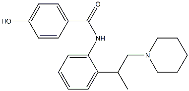 N-[2-(1-Methyl-2-piperidinoethyl)phenyl]-4-hydroxybenzamide 结构式