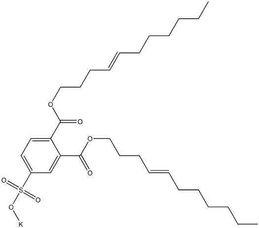 4-(Potassiosulfo)phthalic acid di(4-undecenyl) ester 结构式