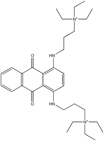 3,3'-[[(9,10-Dihydro-9,10-dioxoanthracene)-1,4-diyl]diimino]bis[N,N,N-triethyl-1-propanaminium] 结构式