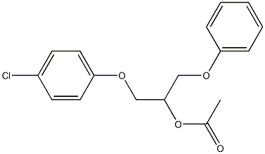 Acetic acid 1-(phenoxymethyl)-2-(4-chlorophenoxy)ethyl ester 结构式