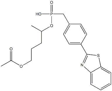 4-(2-Benzothiazolyl)phenylmethylphosphonic acid 3-acetyloxypropylethyl ester 结构式