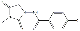 N-(3-Methyl-2,4-dioxoimidazolidin-1-yl)-4-chlorobenzamide 结构式