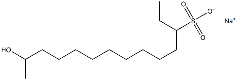 13-Hydroxytetradecane-3-sulfonic acid sodium salt 结构式