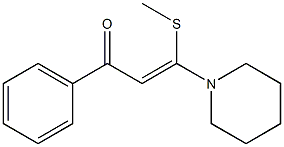 (Z)-3-(Methylthio)-3-piperidino-1-phenyl-2-propen-1-one 结构式