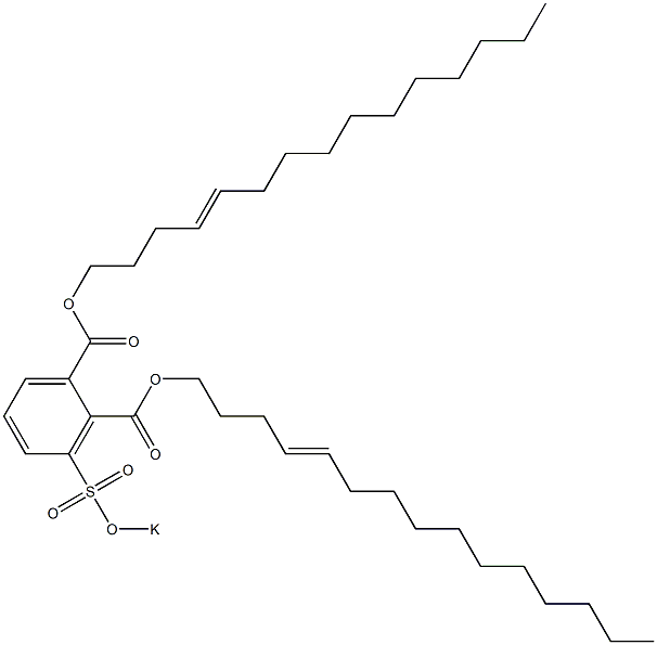 3-(Potassiosulfo)phthalic acid di(4-pentadecenyl) ester 结构式