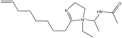 1-[1-(Acetylamino)ethyl]-1-ethyl-2-(7-octenyl)-2-imidazoline-1-ium 结构式