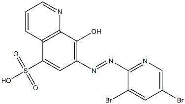 7-(3,5-Dibromo-2-pyridylazo)-8-hydroxyquinoline-5-sulfonic acid 结构式