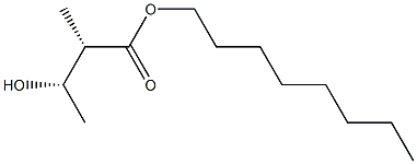 (2S,3S)-2-Methyl-3-hydroxybutyric acid octyl ester 结构式