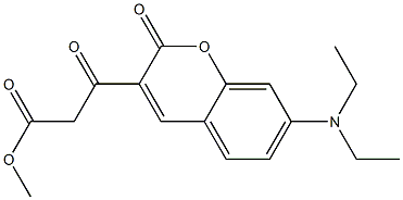 7-(Diethylamino)-3-(3-methoxy-1,3-dioxopropyl)-2H-1-benzopyran-2-one 结构式