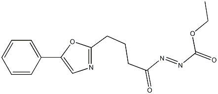 N-[(Ethoxycarbonyl)imino]-4-(5-phenyloxazol-2-yl)butanamide 结构式