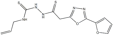 1-[5-(2-Furyl)-1,3,4-oxadiazol-2-ylthioacetyl]-4-(2-propenyl)thiosemicarbazide 结构式