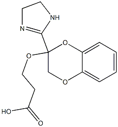 3-[[[2-[(4,5-Dihydro-1H-imidazol)-2-yl]-2,3-dihydro-1,4-benzodioxin]-2-yl]oxy]propanoic acid 结构式