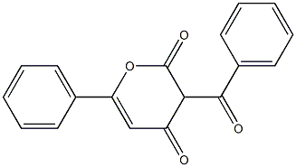 3-Benzoyl-6-phenyl-2H-pyran-2,4(3H)-dione 结构式