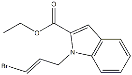 1-(3-Bromo-2-propenyl)-1H-indole-2-carboxylic acid ethyl ester 结构式
