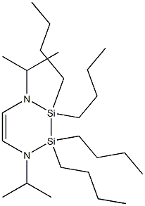 1,4-Diisopropyl-2,2,3,3-tetrabutyl-1,4-diaza-2,3-disila-5-cyclohexene 结构式