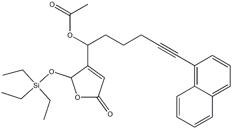 Acetic acid 1-[[2,5-dihydro-5-oxo-2-(triethylsiloxy)furan]-3-yl]-6-(1-naphtyl)-5-hexynyl ester 结构式