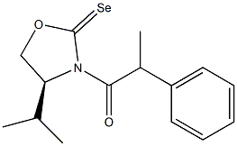 (4S)-4-Isopropyl-3-(2-phenylpropanoyl)oxazolidine-2-selenone 结构式