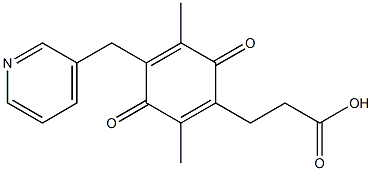 3-[2,5-Dimethyl-3,6-dioxo-4-(3-pyridinylmethyl)-1,4-cyclohexadienyl]propionic acid 结构式