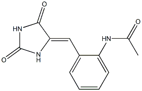 5-[2-(Acetylamino)benzylidene]imidazolidine-2,4-dione 结构式