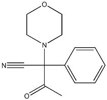 2-Phenyl-2-morpholino-3-oxobutyronitrile 结构式