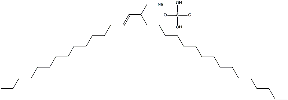 Sulfuric acid 2-(1-pentadecenyl)octadecyl=sodium ester salt 结构式