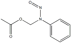 Acetic acid N-nitrosoanilinomethyl ester 结构式