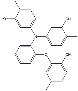 N,N-Bis(3-hydroxy-4-methylphenyl)-2-(2-hydroxy-5-methylphenoxy)benzenamine 结构式