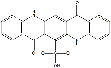 5,7,12,14-Tetrahydro-8,11-dimethyl-7,14-dioxoquino[2,3-b]acridine-6-sulfonic acid 结构式