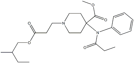 4-Methoxycarbonyl-4-(N-phenyl-N-propanoylamino)piperidine-1-propionic acid 2-methylbutyl ester 结构式