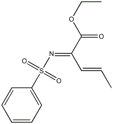 2-(Phenylsulfonylimino)-3-pentenoic acid ethyl ester 结构式