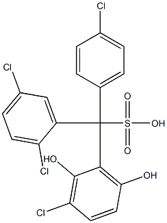 (4-Chlorophenyl)(2,5-dichlorophenyl)(3-chloro-2,6-dihydroxyphenyl)methanesulfonic acid 结构式