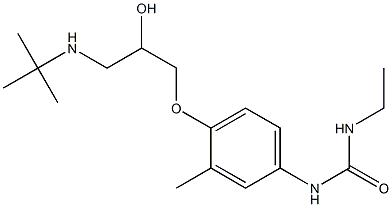 1-Ethyl-3-[3-methyl-4-[2-hydroxy-3-[tert-butylamino]propoxy]phenyl]urea 结构式