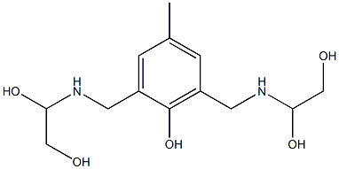 2,6-Bis[[(1,2-dihydroxyethyl)amino]methyl]-4-methylphenol 结构式