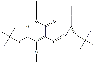 2-[(2,3-Di-tert-butyl-2-cyclopropen-1-ylidene)phosphino]-3-(trimethylsilyl)maleic acid di-tert-butyl ester 结构式