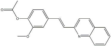 1-(3-Methoxy-4-acetoxyphenyl)-2-(2-quinolyl)ethene 结构式