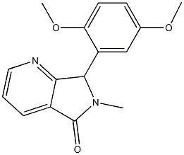 6,7-Dihydro-6-methyl-7-(2,5-dimethoxyphenyl)-5H-pyrrolo[3,4-b]pyridin-5-one 结构式